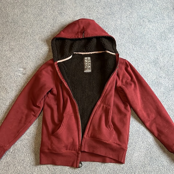 Billabong Fleece Lined Zip-Up Sweatshirt (USED) - Picture 2 of 5